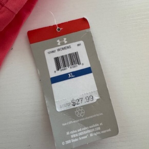 NWT Women's Under Armour Loose Fit Wounded Warrior Project Top, Salmon, XL - Picture 6 of 6